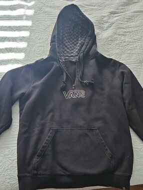 Vans Men's Black Hoodie Sweatshirt